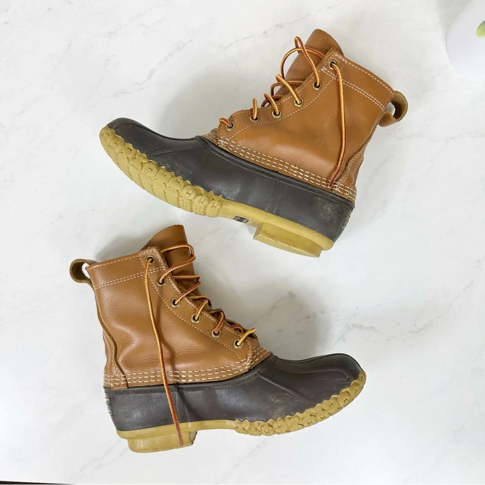 L.L. Bean Bean Boots 8” Unlined Sz 7